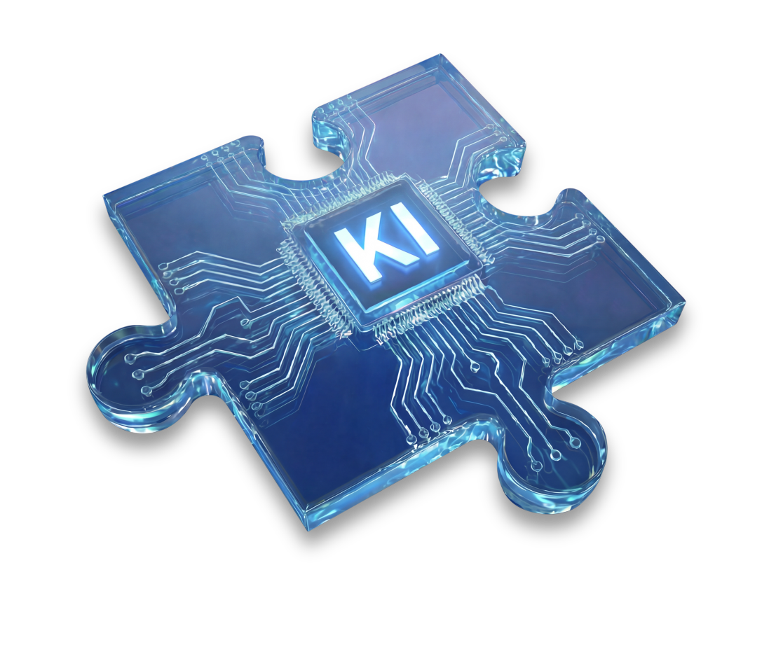 Transparenter KI-Puzzle-Chip